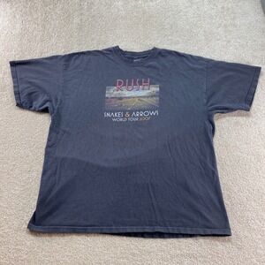 Rush Snakes & Arrows World Tour 2007 Shirt Mens 2X Black Concert Band Tee